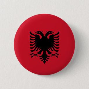 Albanien - Albaniens Flagga Knapp