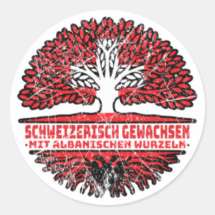 Albanien Albanisch Schweizer Schweiz Baum Wurzel Runt Klistermärke