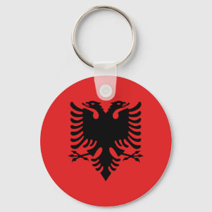 Albanien (albanska) Flagga Nyckelring