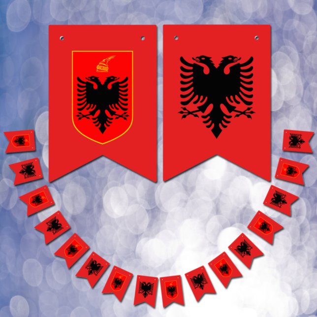 Albanien Banners, albanska Flagga, Party/Bröllop Vimplar (Skapare uppladdad)