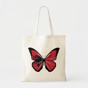 Albanien Butterfly Flagga Tygkasse