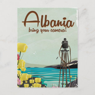 Albanien Camera Vintage resor poster Vykort