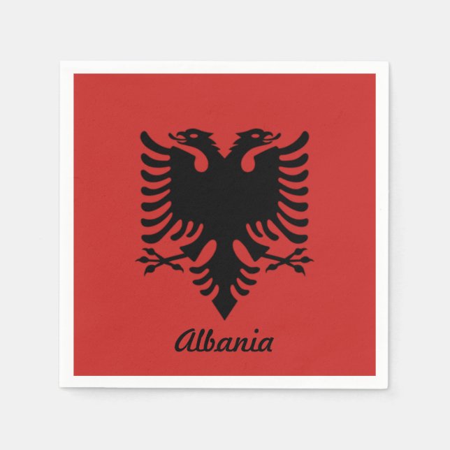 Albanien Cocktail Napkins Pappersservett (Framsidan)
