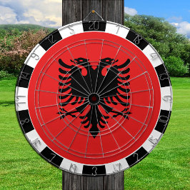 Albanien Dartboard, speltavla, albanska Flagga Darttavla