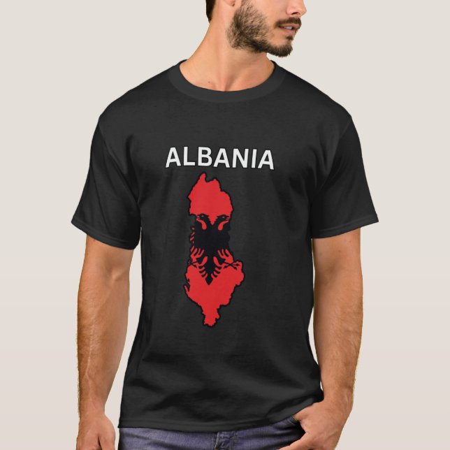 Albanien Design T Shirt (Framsida)