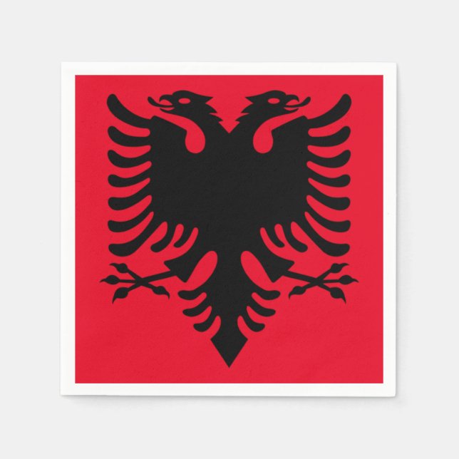 Albanien Dubbla Eagle Napkins Pappersservett (Framsidan)