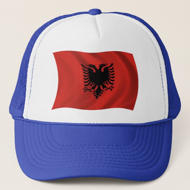Albanien Flagg Hatt Keps (Framsida)