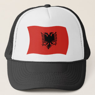 Albanien Flagg Hatt Keps