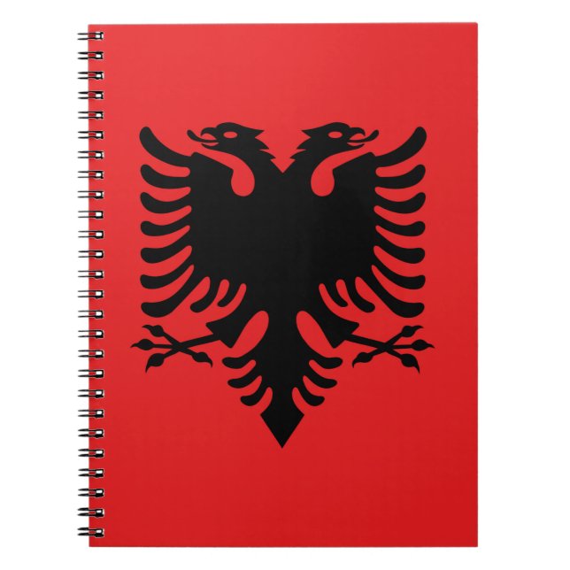 Albanien Flagga Anteckningsbok (Framsidan)