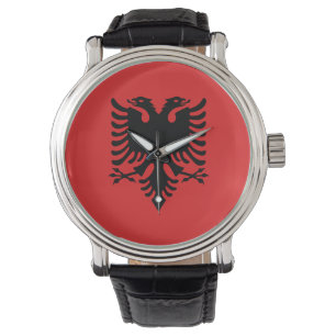 Albanien Flagga Armbandsur