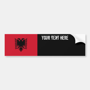 Albanien flagga bildekal