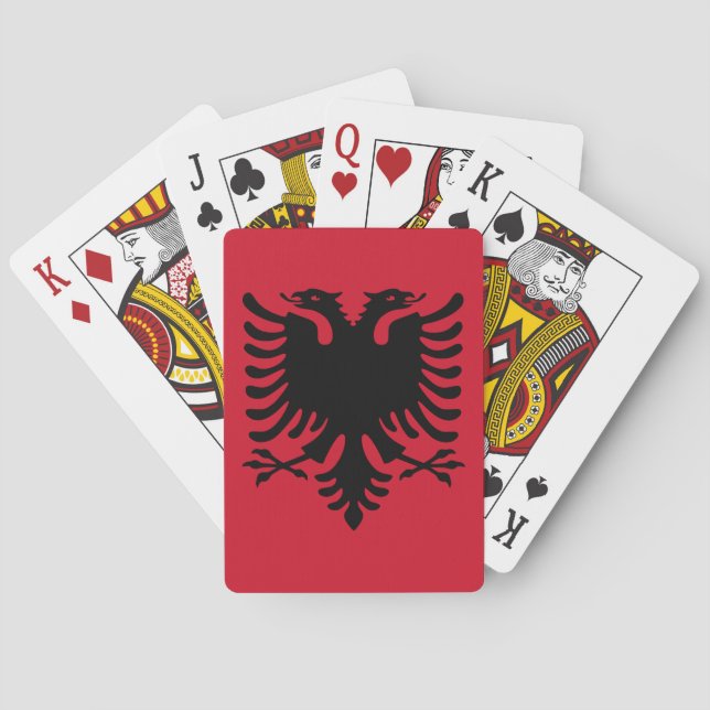 Albanien flagga casinokort (Baksidan)