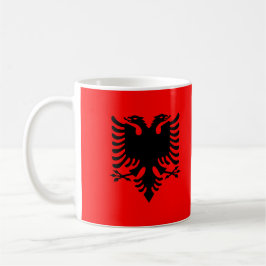 Albanien Flagga Ceramic Mugg