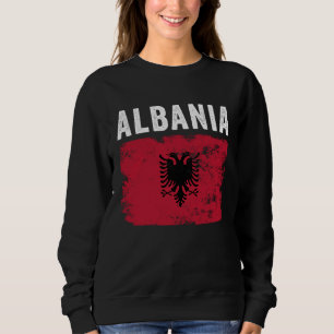 Albanien Flagga Distressed Män Kvinnor Barn Alba T Shirt