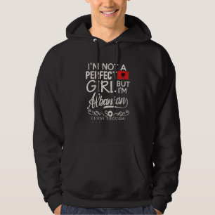 Albanien Flagga Girl Albanian Pride Souvenir Women Hoodie