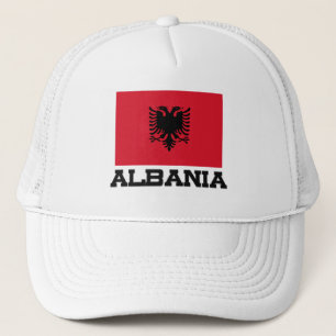 Albanien flagga keps