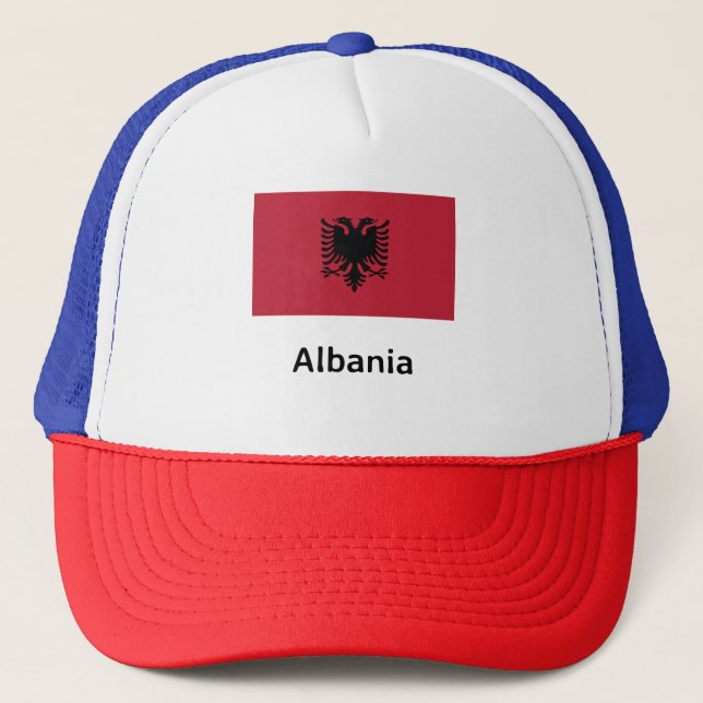 Albanien Flagga Keps (Framsida)