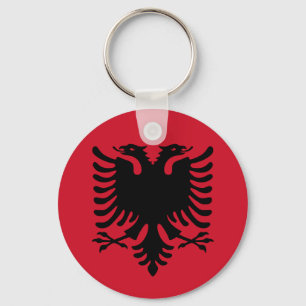 Albanien flagga Keychain Nyckelring