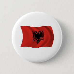 Albanien Flagga Knapp