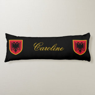 Albanien flagga kroppskudde