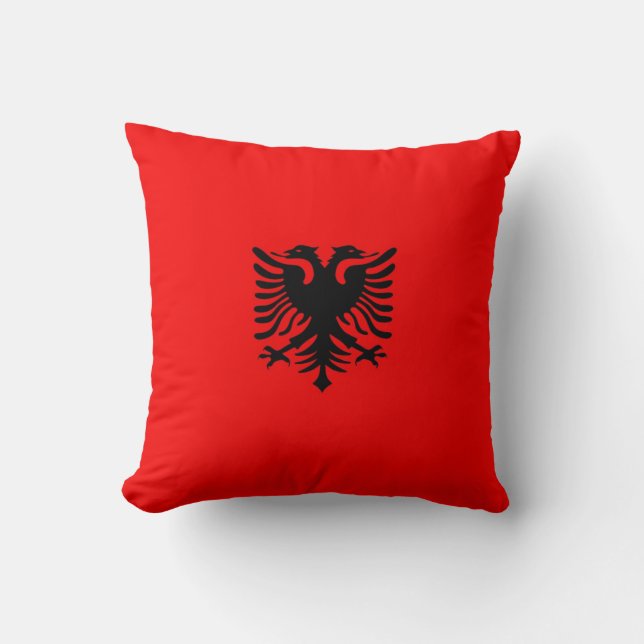 Albanien flagga kudde (Framsida)
