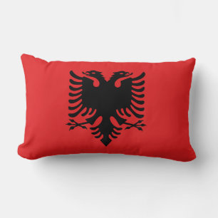 Albanien flagga lumbarkudde