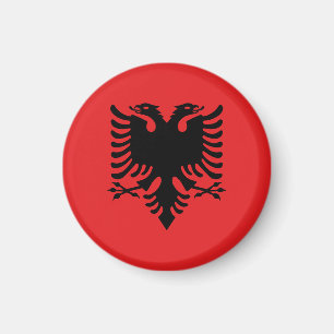 Albanien Flagga Magnet