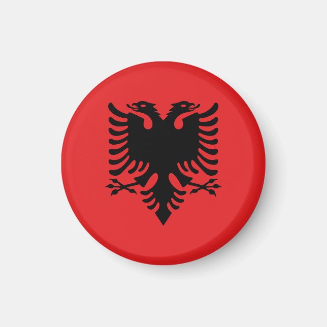 Albanien Flagga Magnet (Framsidan)