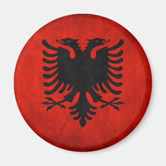 Albanien Flagga Magnet