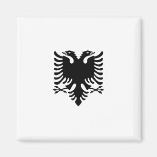 Albanien Flagga Magnet
