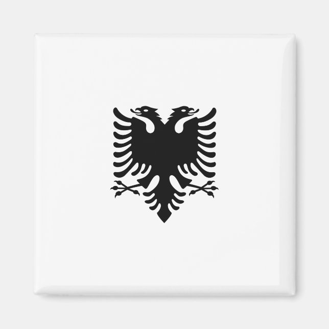 Albanien Flagga Magnet (Framsidan)