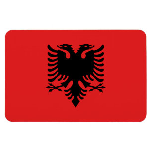 Albanien Flagga Magnet