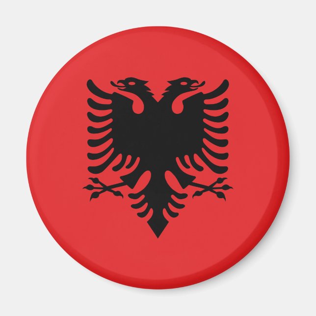 Albanien Flagga Magnet (Framsidan)