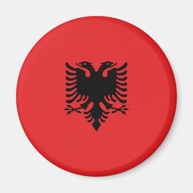 Albanien Flagga Magnet (Framsidan)