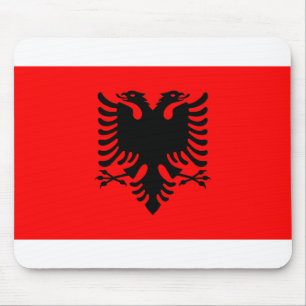 Albanien Flagga Musmatta