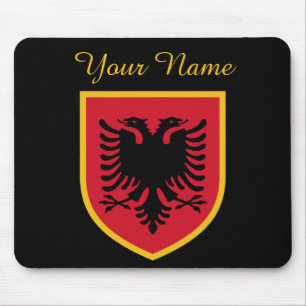 Albanien flagga musmatta