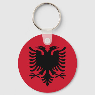 Albanien Flagga Nyckelring