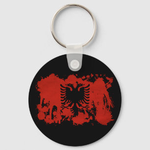 Albanien flagga nyckelring