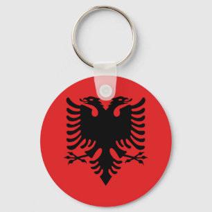 Albanien Flagga Nyckelring