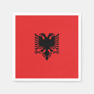 Albanien Flagga Pappersservett