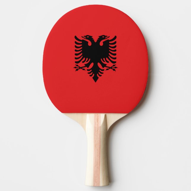 Albanien Flagga Pingisracket (Framsidan)