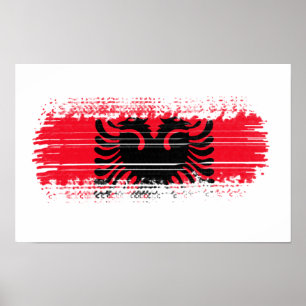 Albanien flagga poster
