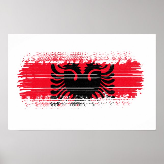 Albanien flagga poster (Framsidan)