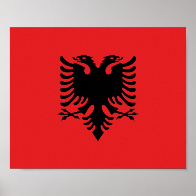 Albanien Flagga Poster (Framsidan)