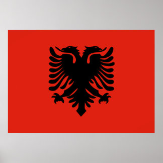 Albanien Flagga Poster
