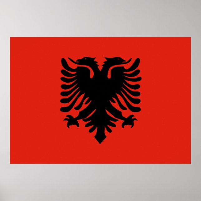 Albanien Flagga Poster (Framsidan)