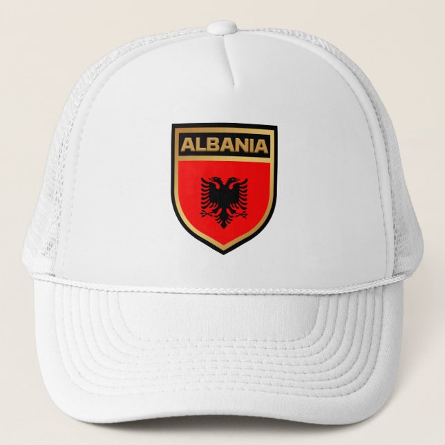 Albanien Flagga Shield Keps (Framsida)