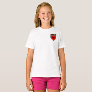 Albanien Flagga Shield T-Shirt