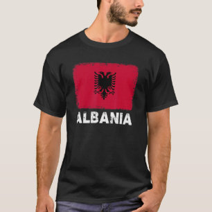 Albanien Flagga Support Albanian People Manar T Shirt