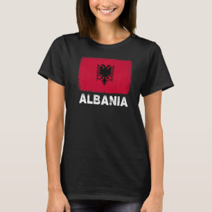 Albanien Flagga Support Albanian People Manar T Shirt